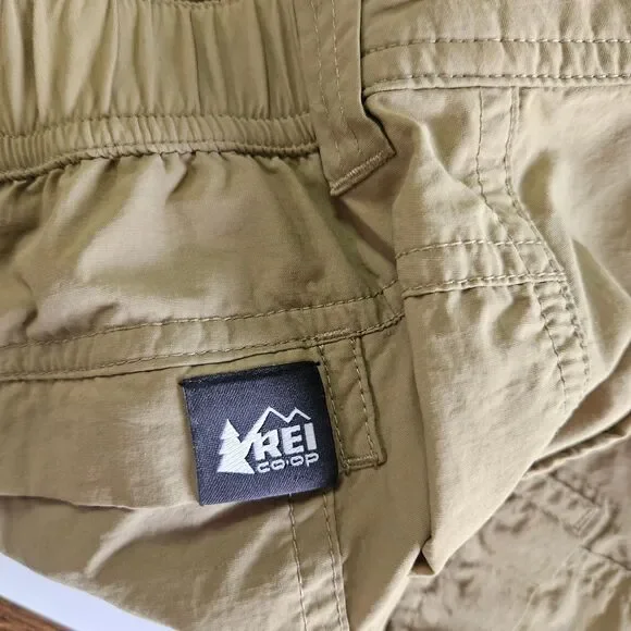 REI Coop Pants Hiking Men 34x30 Brown Outdoors Camping Roll Tab Snap Leg Relaxed - Picture 13 of 13
